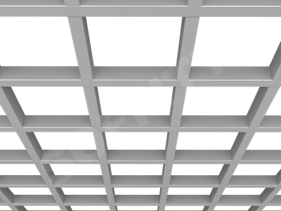 Потолок Грильято GL24 200x200 мм серый