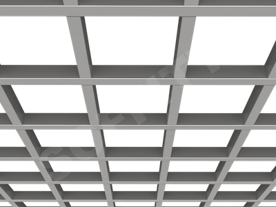 Потолок Грильято GL24 200x200 мм серебристый