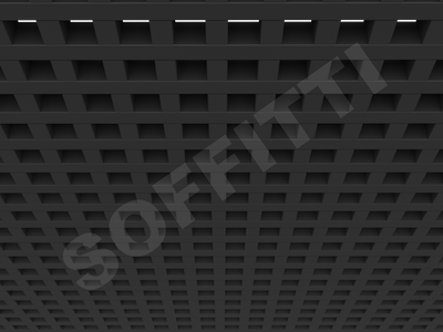 Потолок Грильято GL24 60x60 мм черный