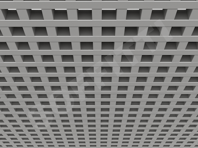 Потолок Грильято GL24 60x60 мм серебристый