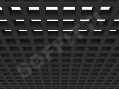 Потолок Грильято GL24 75x75 мм черный