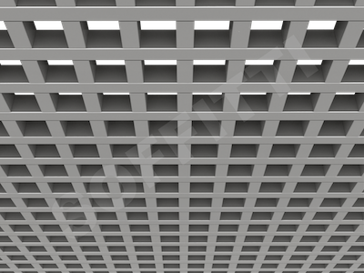 Потолок Грильято GL24 75x75 мм серебристый