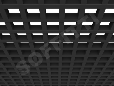 Потолок Грильято GL24 86x86 мм черный