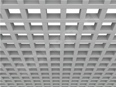 Потолок Грильято GL24 86x86 мм серый