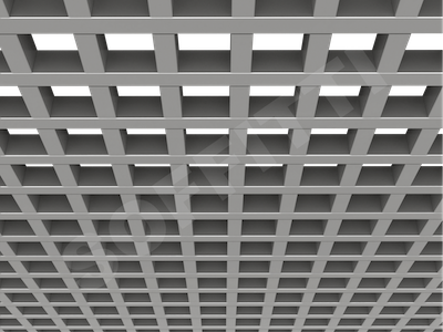 Потолок Грильято GL24 86x86 мм серебристый