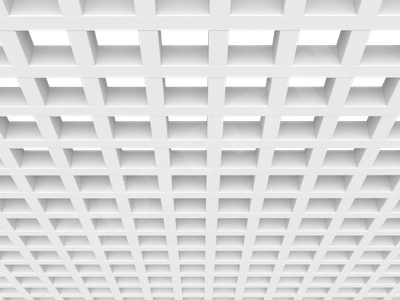 Потолок Грильято GL24 86x86 мм белый