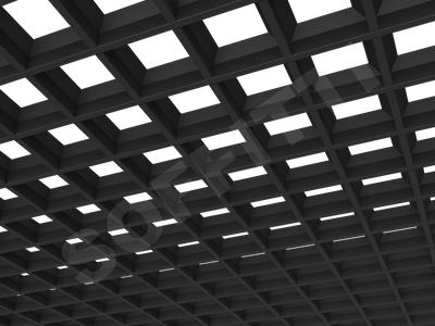 Потолок Грильято пирамидальное 100x100 мм черный