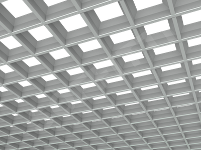 Потолок Грильято пирамидальное 100x100 мм серый