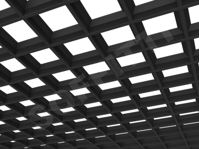 Потолок Грильято пирамидальное 120x120 мм черный