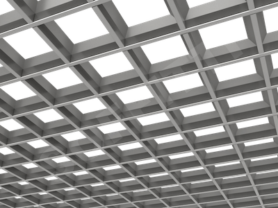 Потолок Грильято пирамидальное 120x120 мм серебристый