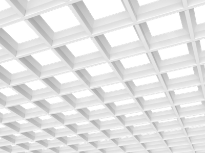 Потолок Грильято пирамидальное 120x120 мм белый