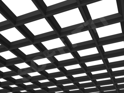 Потолок Грильято пирамидальное 150x150 мм черный