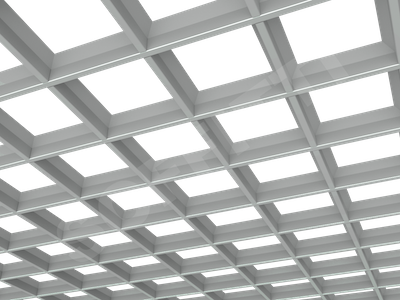 Потолок Грильято пирамидальное 150x150 мм серый