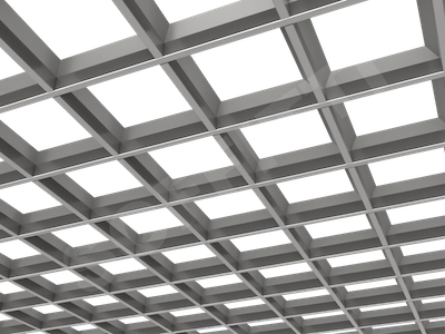 Потолок Грильято пирамидальное 150x150 мм серебристый