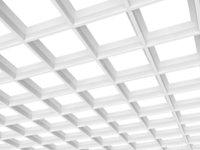 Потолок Грильято пирамидальное 150x150 мм белый