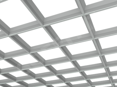 Потолок Грильято пирамидальное 200x200 мм серый