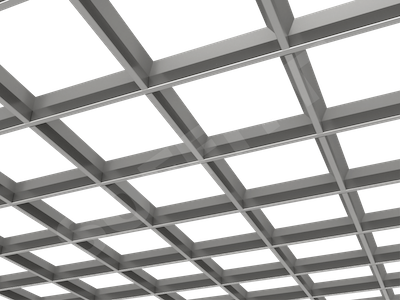 Потолок Грильято пирамидальное 200x200 мм серебристый