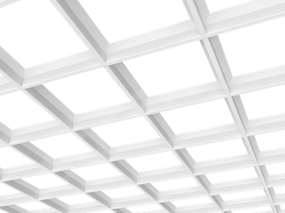 Потолок Грильято пирамидальное 200x200 мм белый