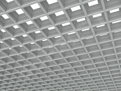 Потолок Грильято пирамидальное 75x75 мм серый