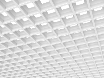 Потолок Грильято пирамидальное 75x75 мм белый