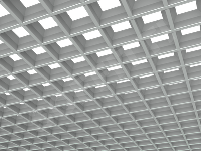 Потолок Грильято пирамидальное 86x86 мм серый