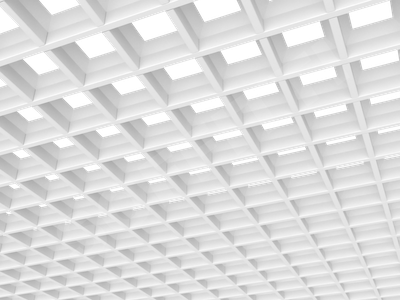 Потолок Грильято пирамидальное 86x86 мм белый