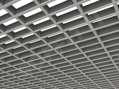 Потолок Грильято прямоугольное 100х50 мм h30 серебристый