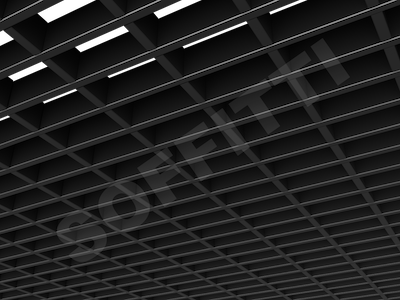 Потолок Грильято прямоугольное 100х50 мм h40 черный