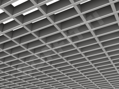 Потолок Грильято прямоугольное 100х50 мм h40 серебристый