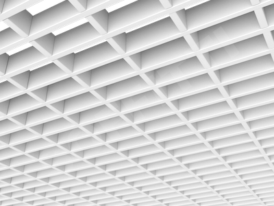 Потолок Грильято прямоугольное 100х50 мм h40 белый