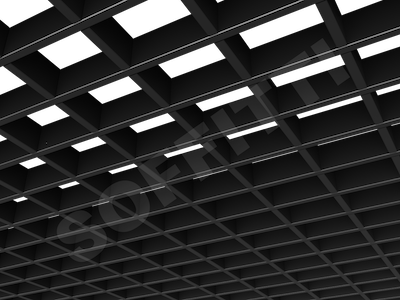 Потолок Грильято прямоугольное 100х75 мм h40 черный