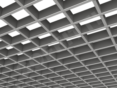 Потолок Грильято прямоугольное 100х75 мм h40 серебристый