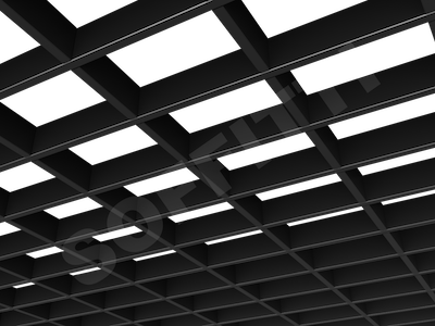 Потолок Грильято прямоугольное 150х100 мм h40 черный