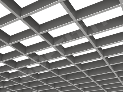 Потолок Грильято прямоугольное 150х100 мм h40 серебристый