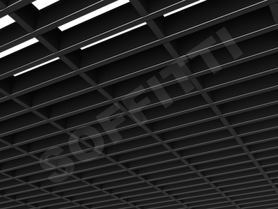 Потолок Грильято прямоугольное 150х50 мм h40 черный