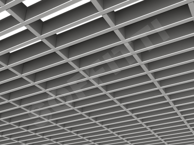 Потолок Грильято прямоугольное 150х50 мм h40 серебристый