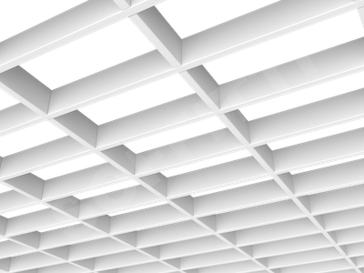 Потолок Грильято прямоугольное 200х100 мм h40 белый