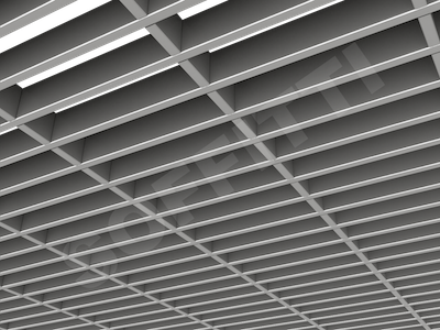 Потолок Грильято прямоугольное 200х50 мм h40 серебристый