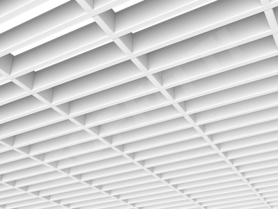 Потолок Грильято прямоугольное 200х50 мм h40 белый