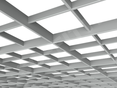 Потолок Грильято разноуровневое 200х200 мм серый