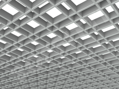 Потолок Грильято разноячеистое 100x50 мм серый