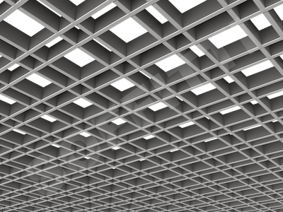 Потолок Грильято разноячеистое 100x50 мм серебристый