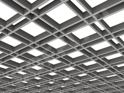 Потолок Грильято разноячеистое 150x50 мм серебристый