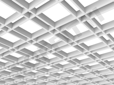 Потолок Грильято разноячеистое 150x50 мм белый