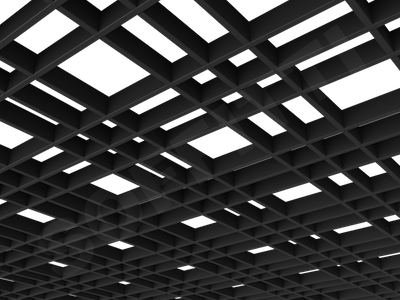 Потолок Грильято разноячеистое 150x75 мм черный