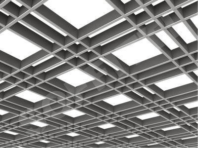 Потолок Грильято разноячеистое 180x60 мм серебристый