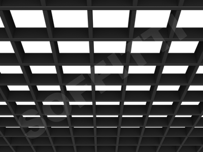 Потолок Грильято Стандарт 100х100 мм черный