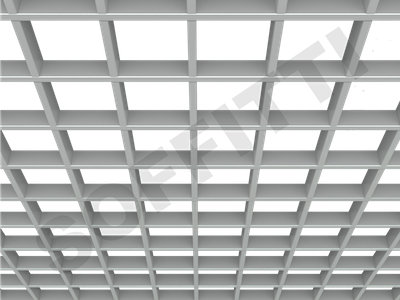 Потолок Грильято Стандарт 100х100 мм серый