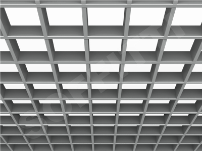 Потолок Грильято Стандарт 100х100 мм серебристый