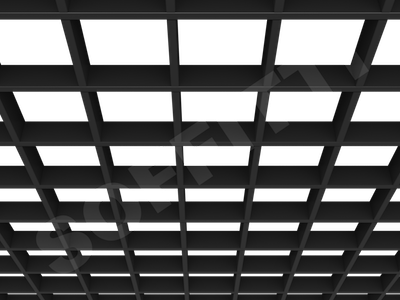 Потолок Грильято Стандарт 120х120 мм черный